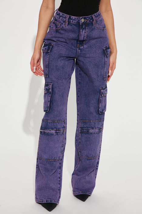 Khaleesy Purple Stacked Flare Jean– Rockstar Original