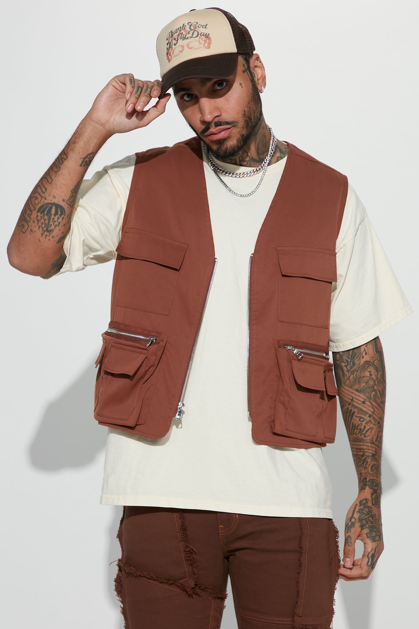 MAN Utility Vest With Rubber Branding