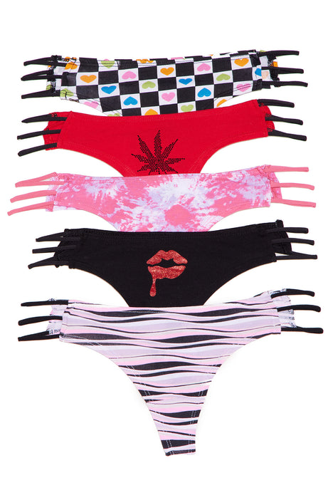 Cute Mood Cheeky 5 Pack Panties - Red/combo, Fashion Nova, Lingerie &  Sleepwear