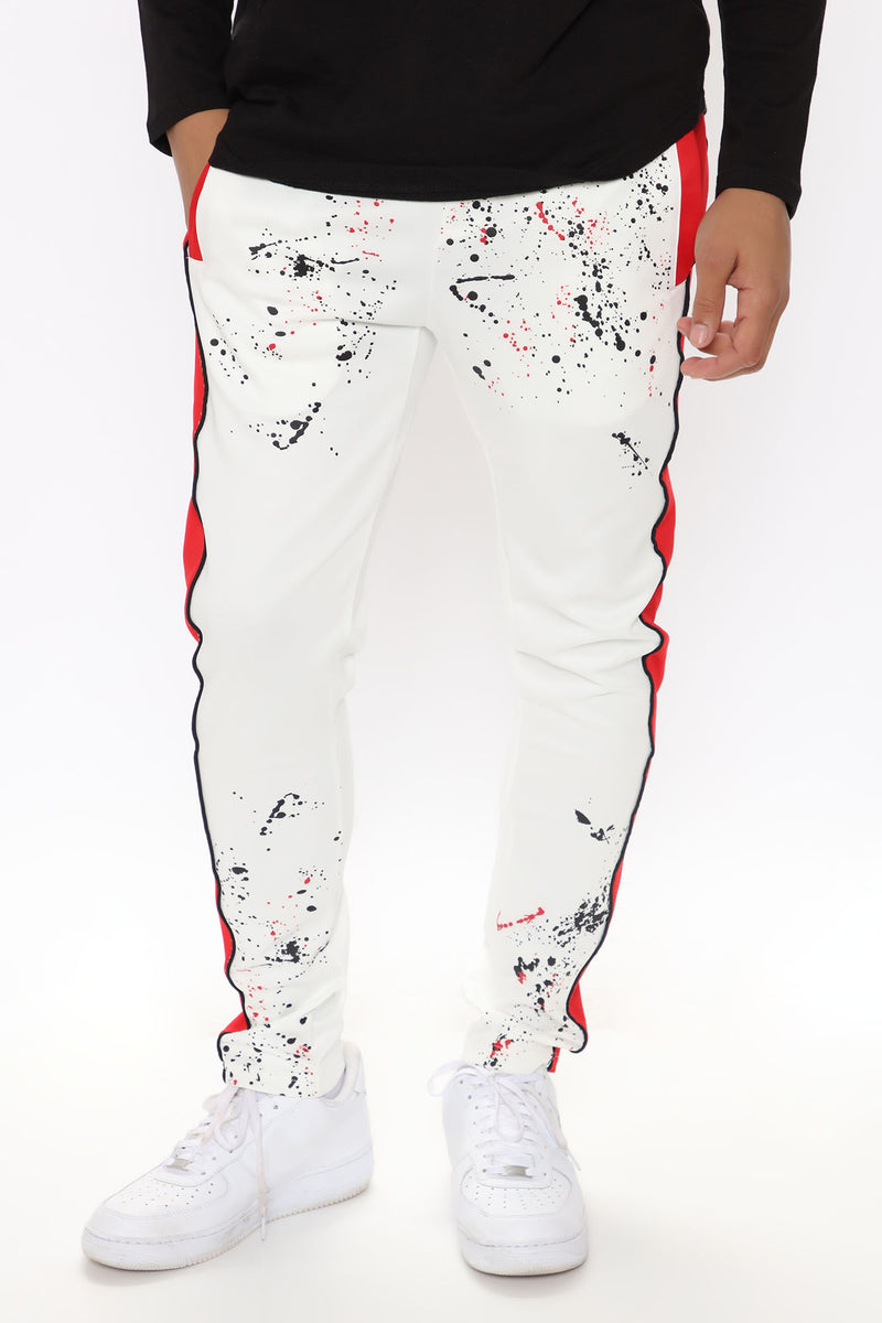 Tristan Track Pant - White/combo | Fashion Nova, Mens Pants | Fashion Nova