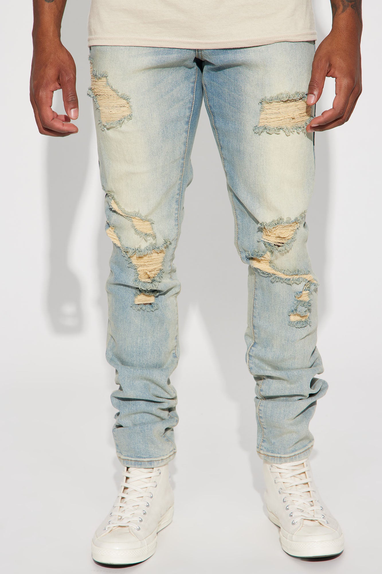 Moving Forward Stacked Skinny Jeans - Vintage Blue Wash, Fashion Nova,  Mens Jeans