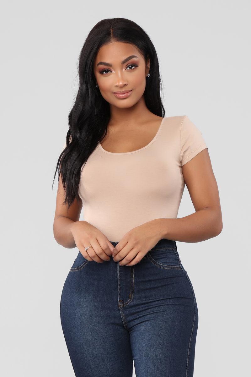 Sabela Basic Bodysuit Khaki Fashion Nova Basic Tops And Bodysuits Fashion Nova 3744