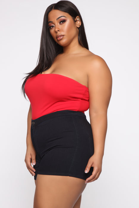 Nbd Topaz Bandeau Top in Red - Size Xxs