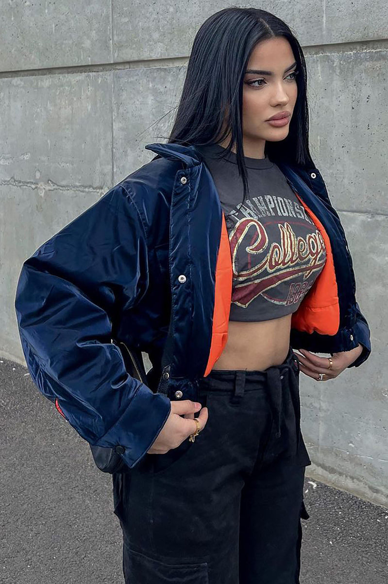 Beat You To It Cropped Jacket - Navy | Fashion Nova, Jackets & Coats ...