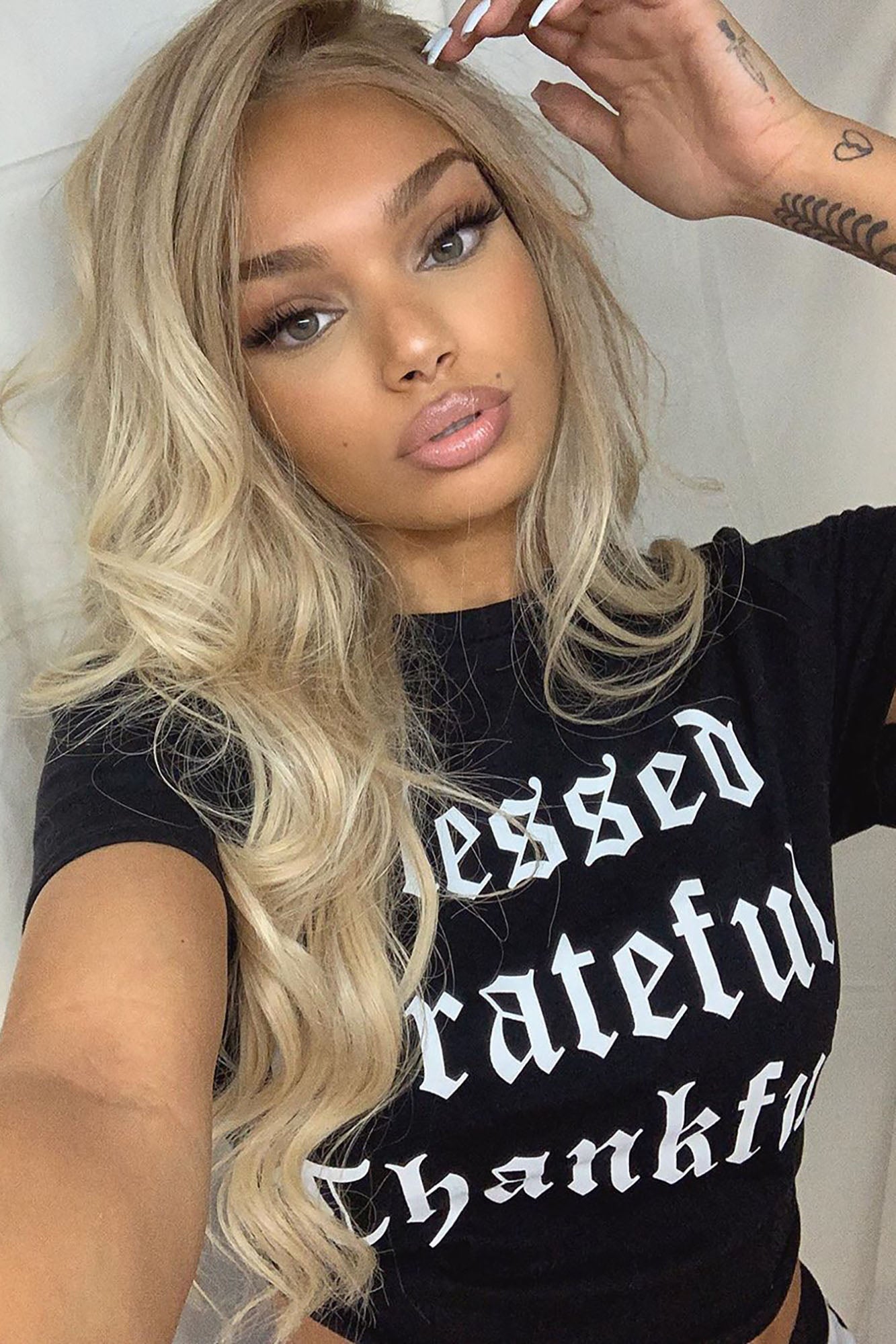 Ari Fletcher Sat Pretty In 'Blessed' Fashion Nova Top – Fashion