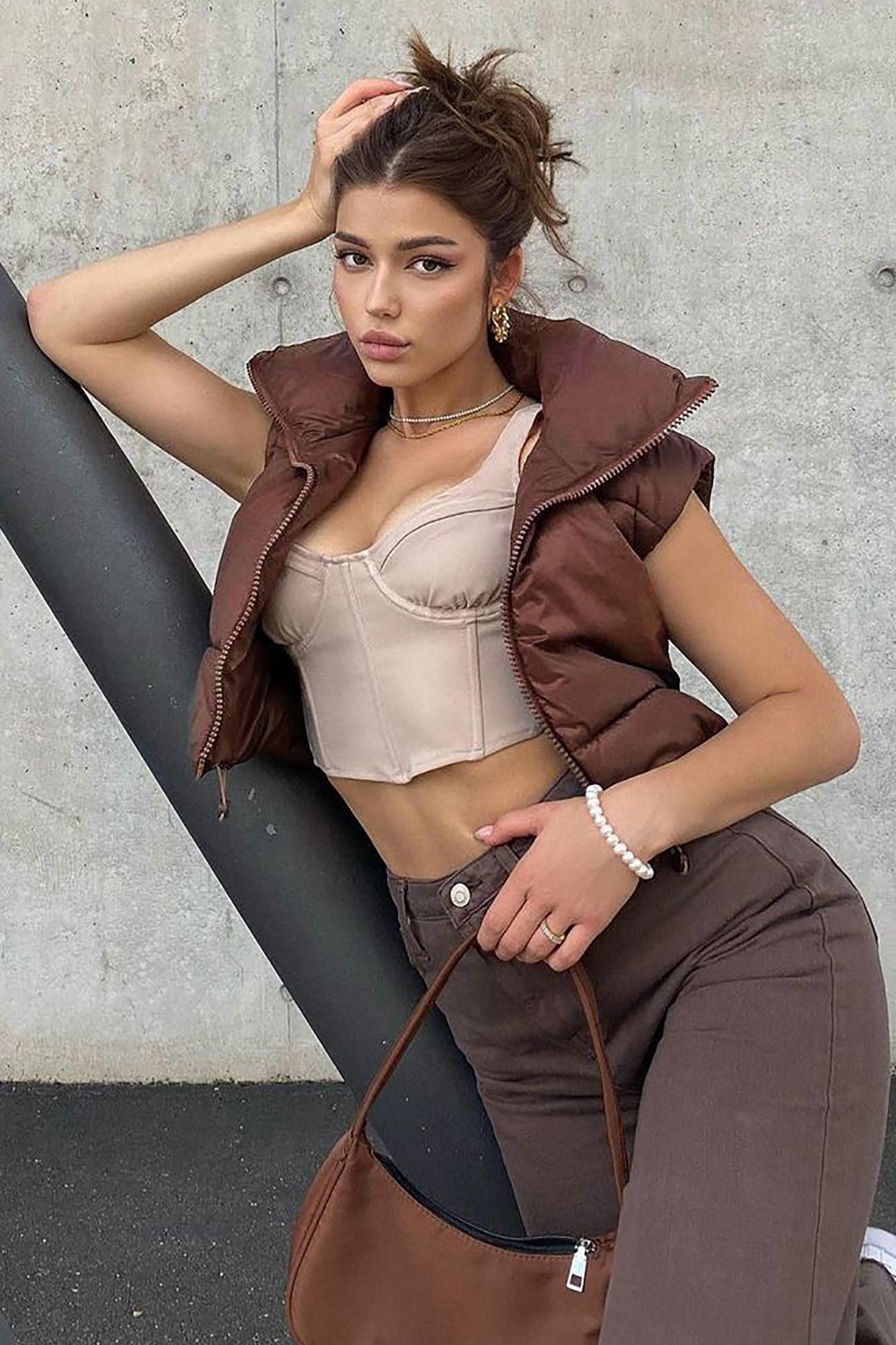 Live More Puffer Vest - Brown  Fashion Nova, Jackets & Coats