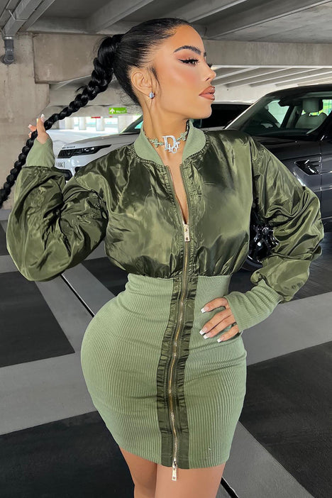 Fashion nova clearance olive dress