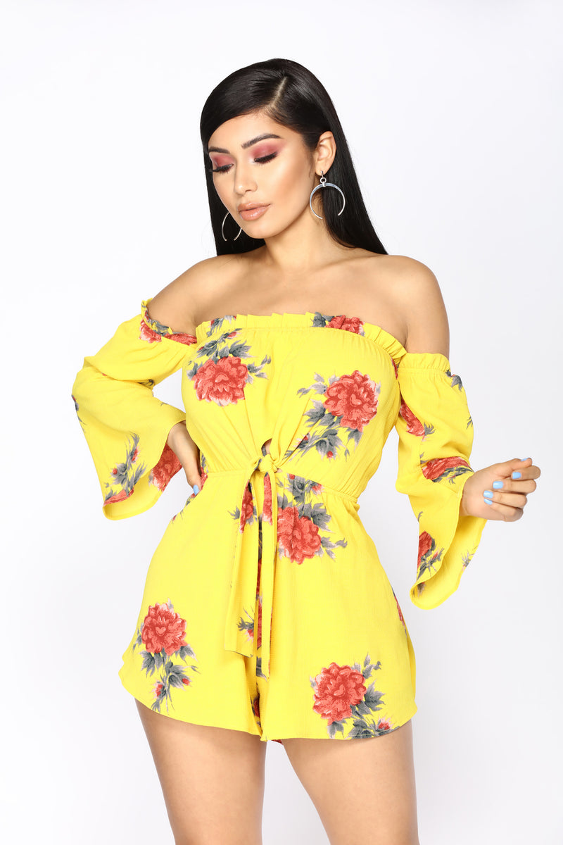 Sun Valley Floral Romper - Mustard | Fashion Nova, Rompers | Fashion Nova