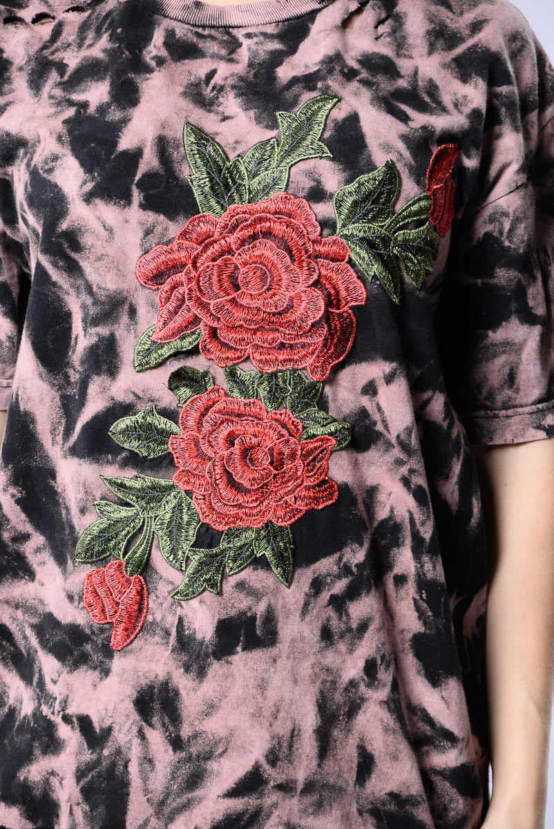 Rosey Cheeks Tee - Black/Mauve | Fashion Nova, Knit Tops | Fashion Nova