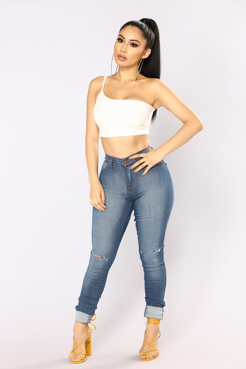 Feeling So Good One Shoulder Top - White | Fashion Nova, Knit Tops ...