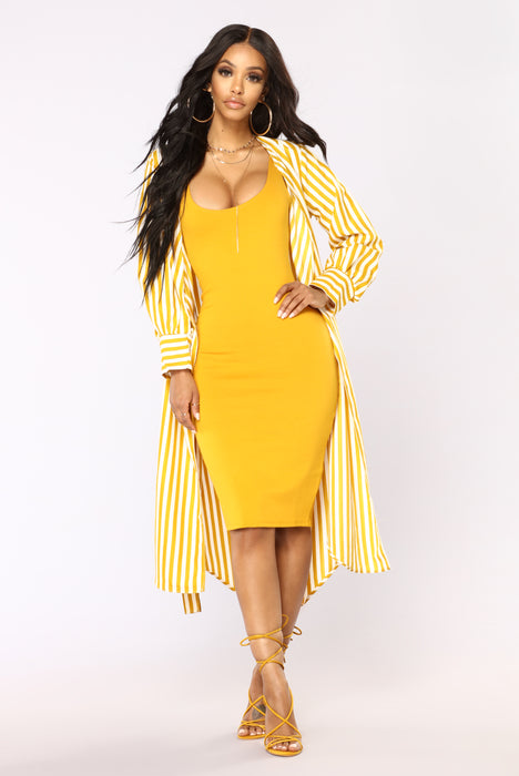 Jess Mini Dress Mustard