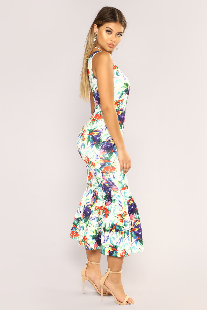 Nectar Tropical Dress - White | Fashion Nova, Dresses | Fashion Nova