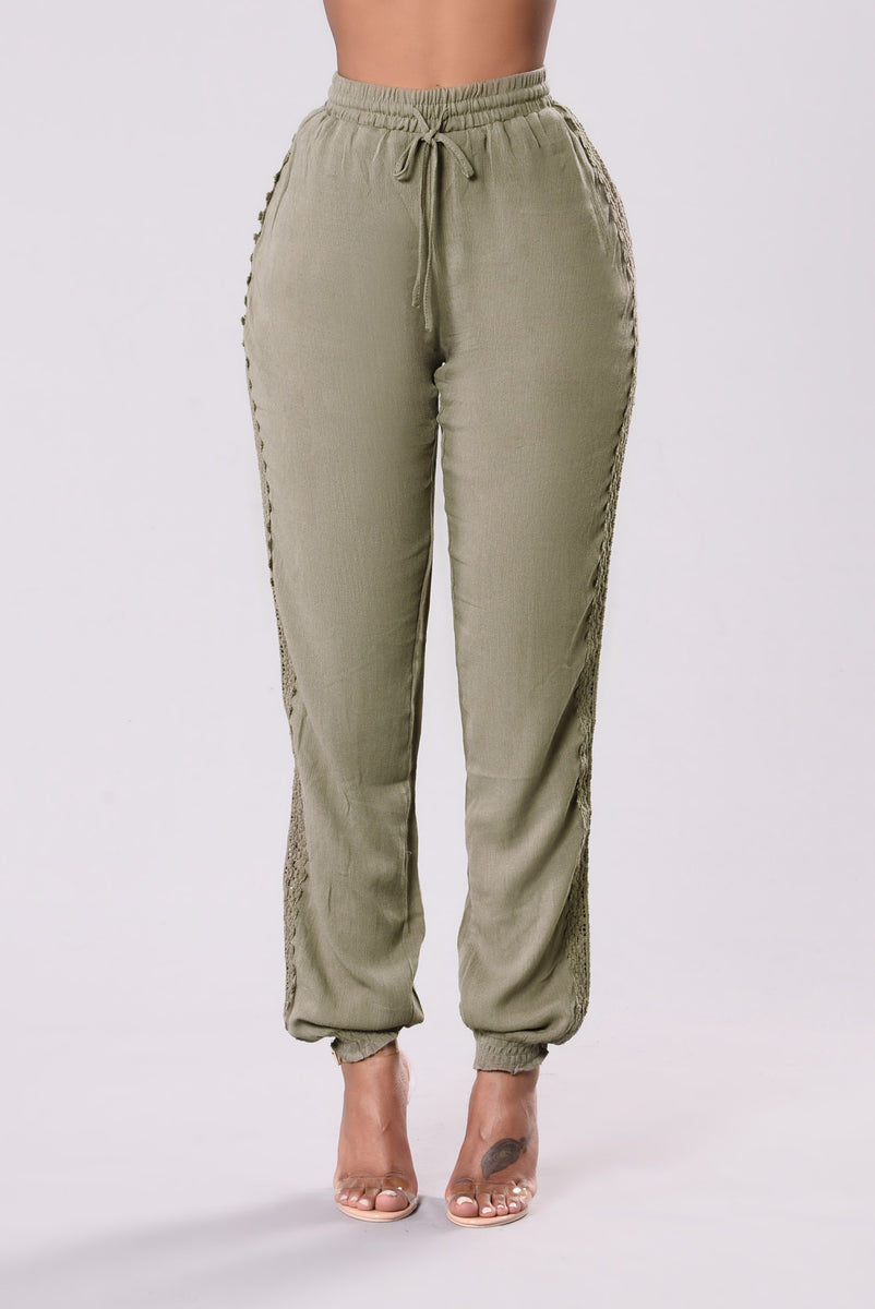 Allie Crochet Pants - Olive | Fashion Nova, Pants | Fashion Nova