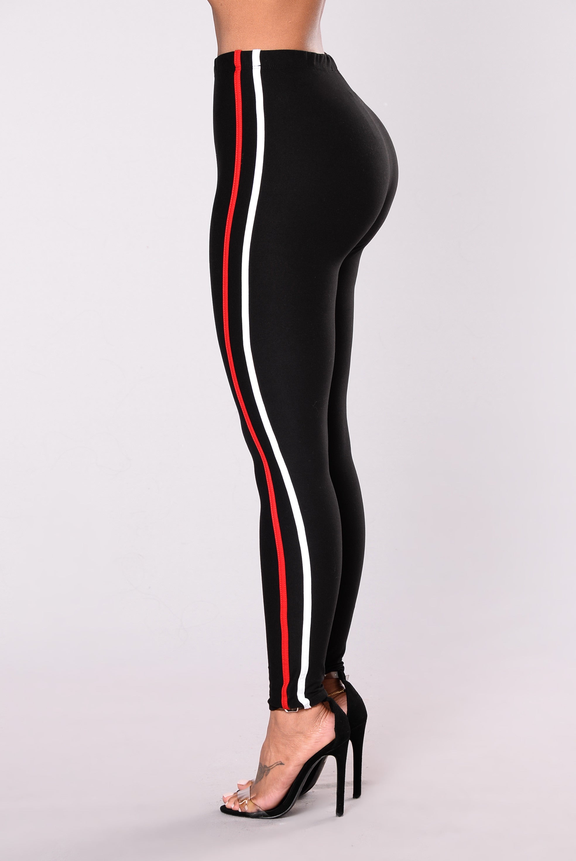 Red White Striped Leggings, Red Stripe Leggings, Stretch Pants, Yoga Pants, Stripes  Leggings -  Canada