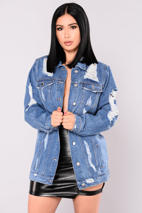 Fashion nova clearance ripped jean jacket