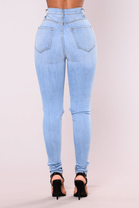 Royce Fishnet Pocket Jeans Light Blue