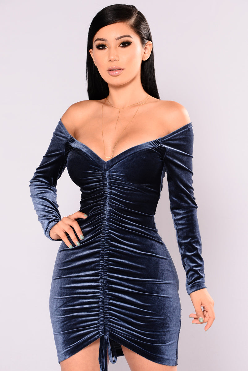 Zenday Off Shoulder Dress - Blue | Fashion Nova, Dresses | Fashion Nova