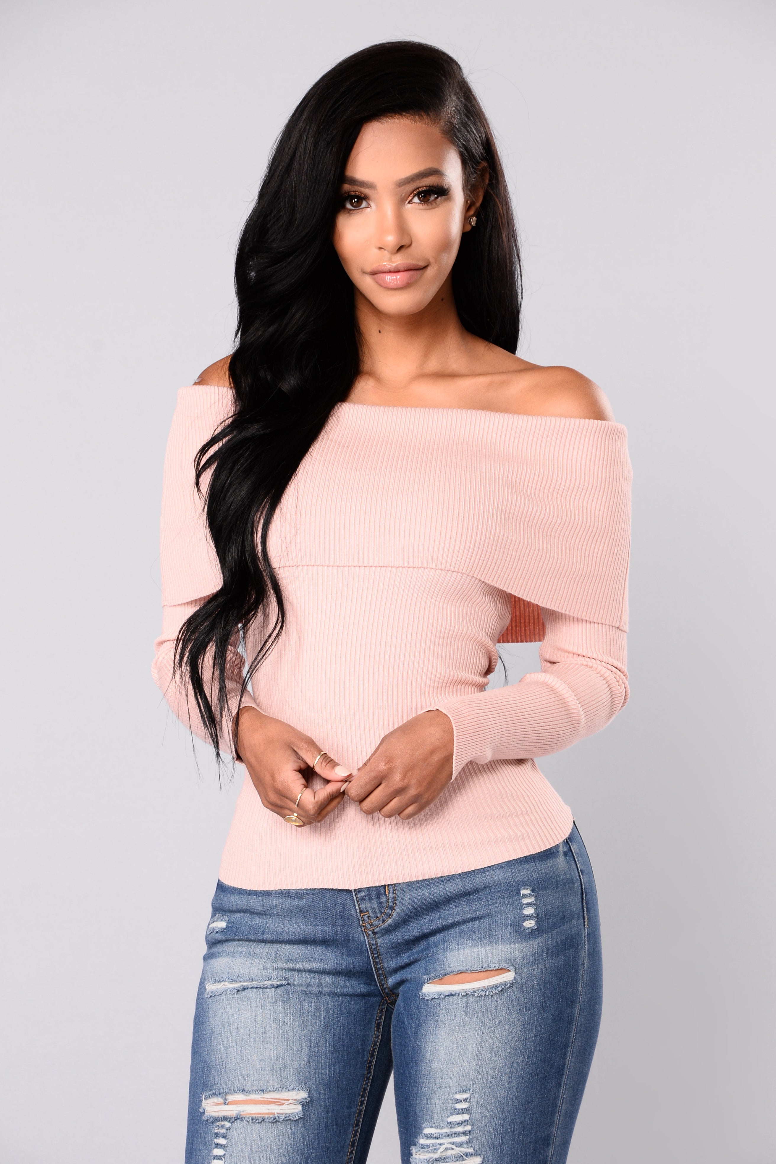 Fashion nova off the shoulder clearance sweater