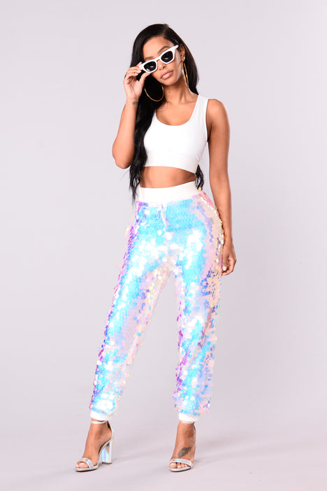 Geometric Sequin Bell Bottom Pants | Amara's Enchanted Forest