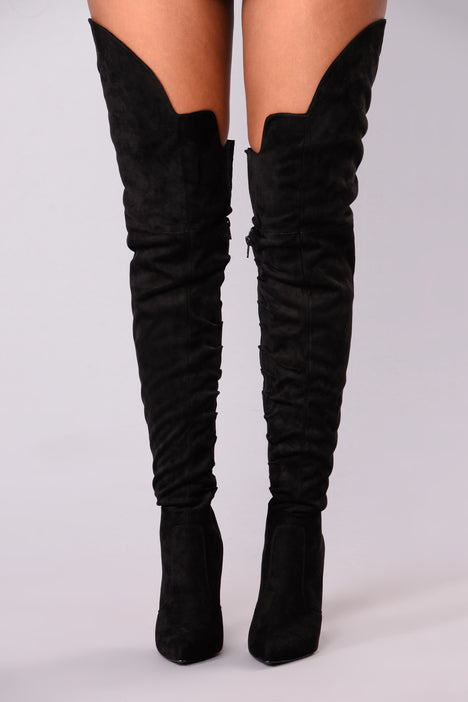 Black thigh high boots dsw sale