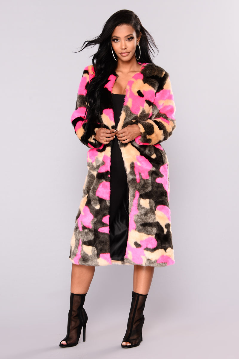 In Command Faux Fur Coat - Multi | Fashion Nova, Jackets & Coats ...