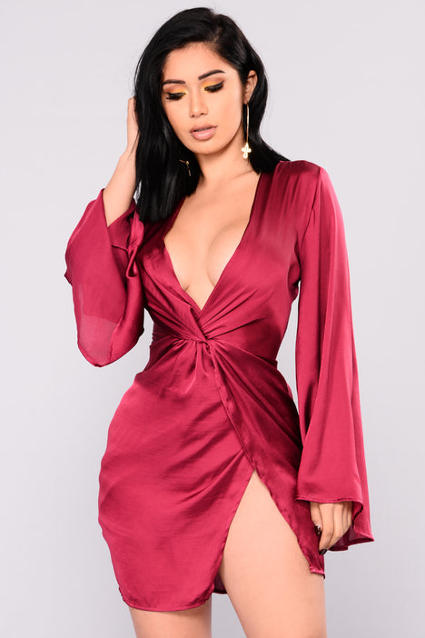 Silk dress 2024 fashion nova