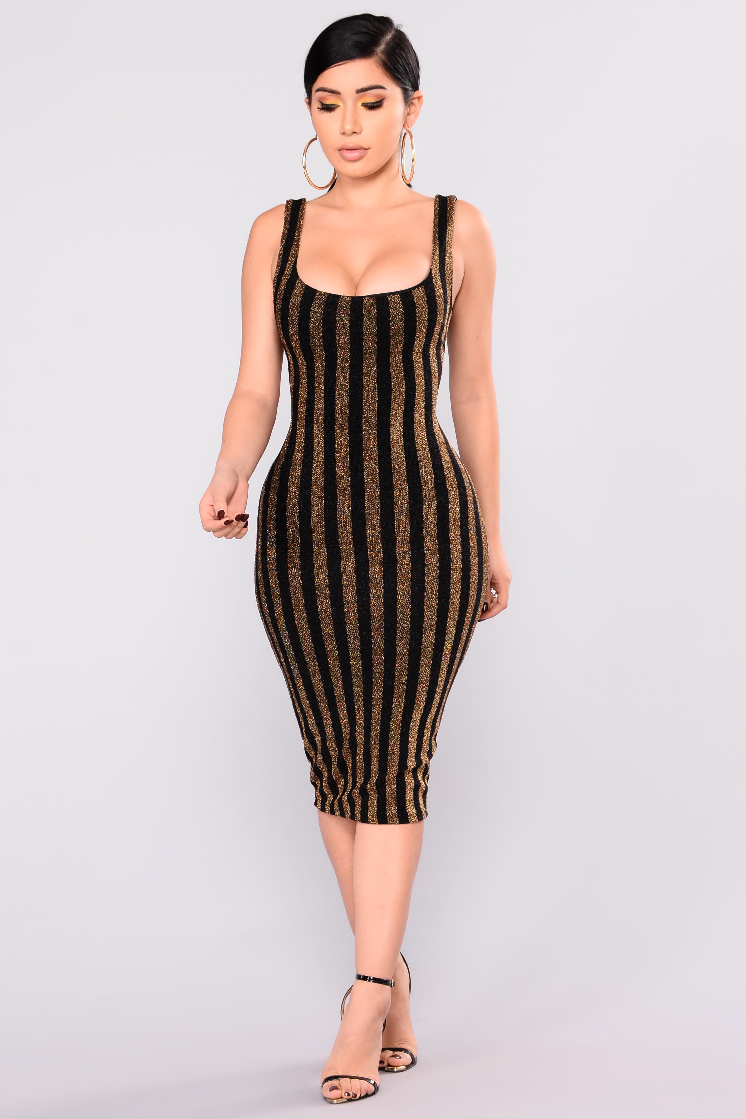 Striped dress fashion store nova