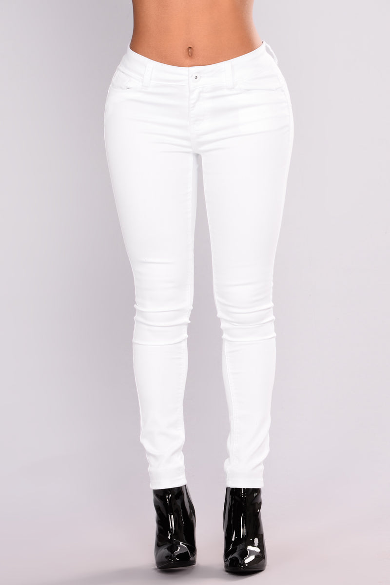Twill Booty Lifting Pants - White | Fashion Nova, Pants | Fashion Nova