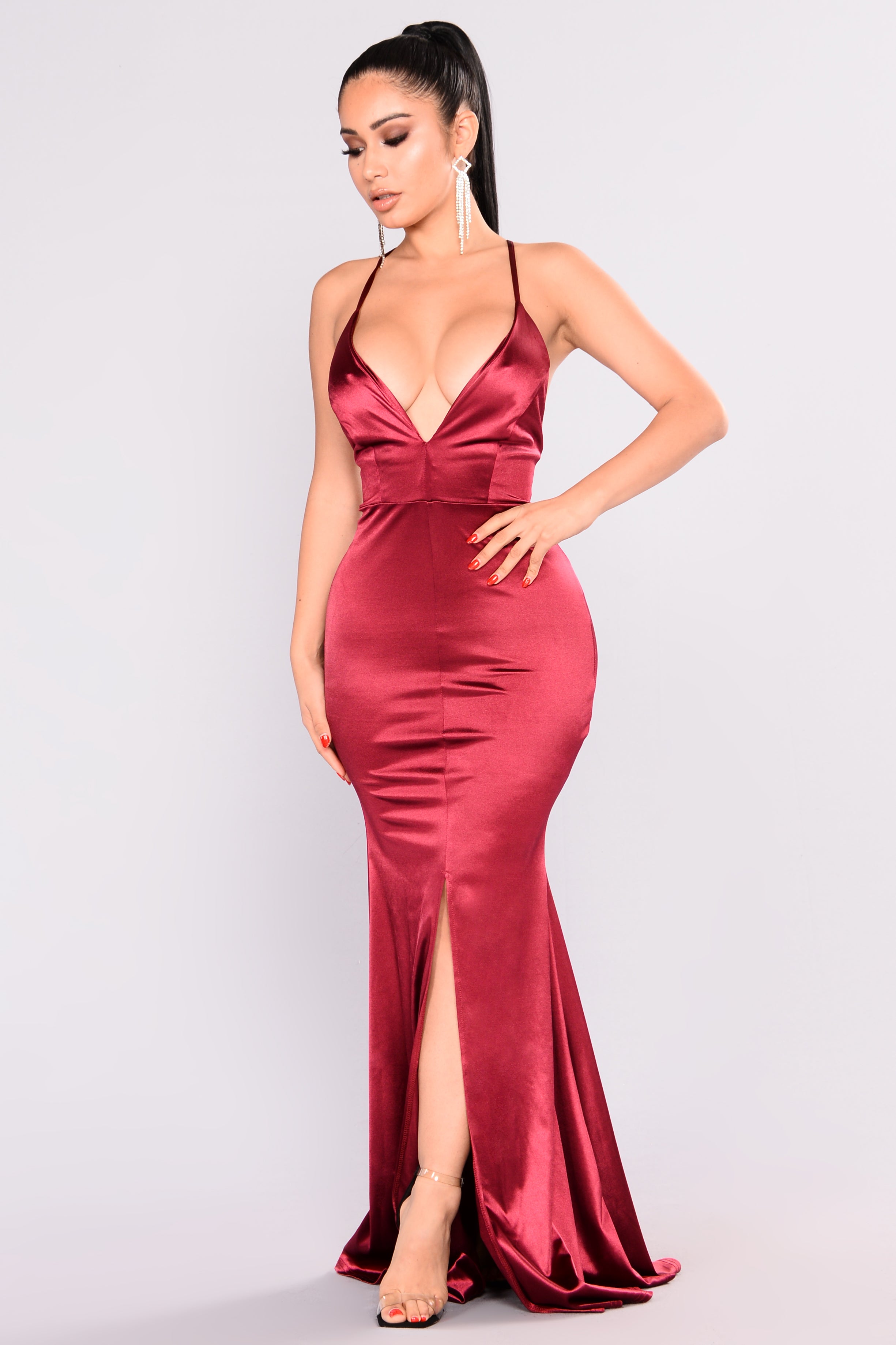 Decadence satin dress sale