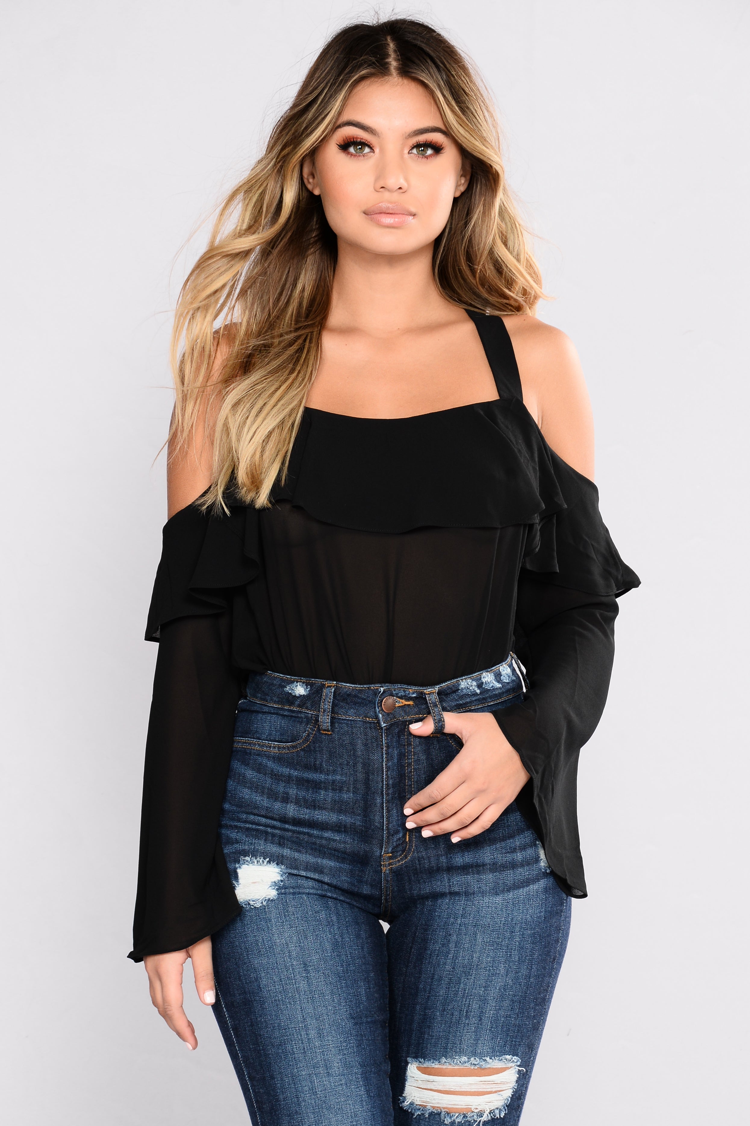 Fashion nova best sale ruffle top