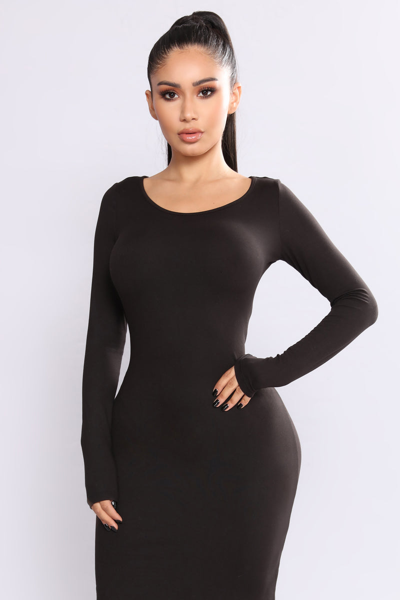 Selah Midi Dress - Black | Fashion Nova, Dresses | Fashion Nova