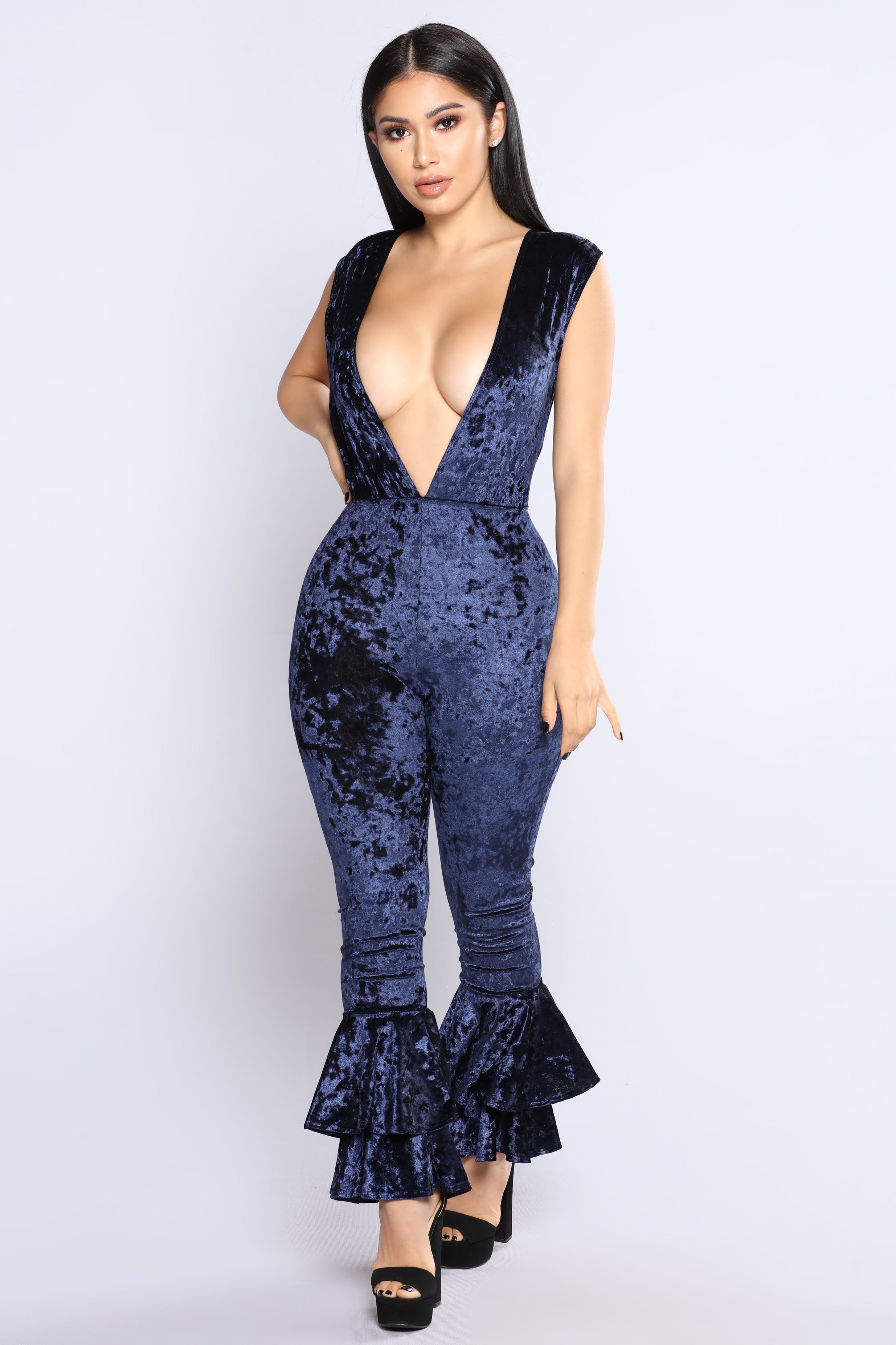 Fashion nova cheap ruffle jumpsuit