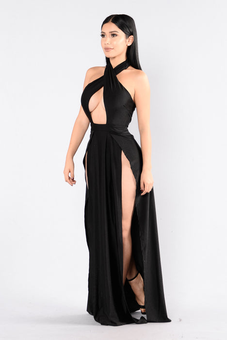 Carys Bell Sleeve Dress - Black, Fashion Nova, Dresses