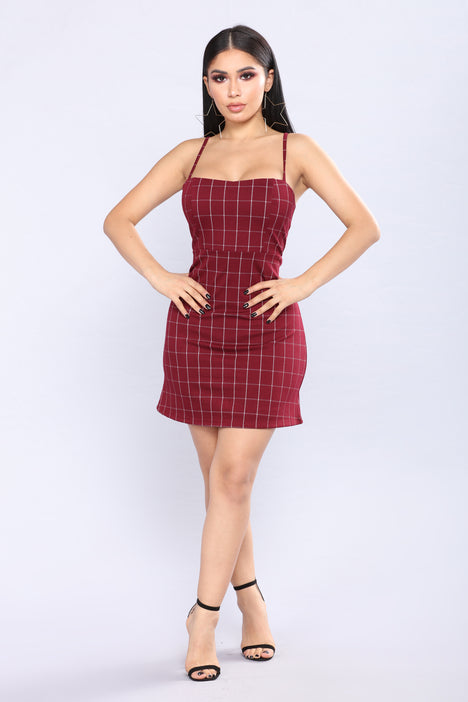 Checkered dress fashion clearance nova