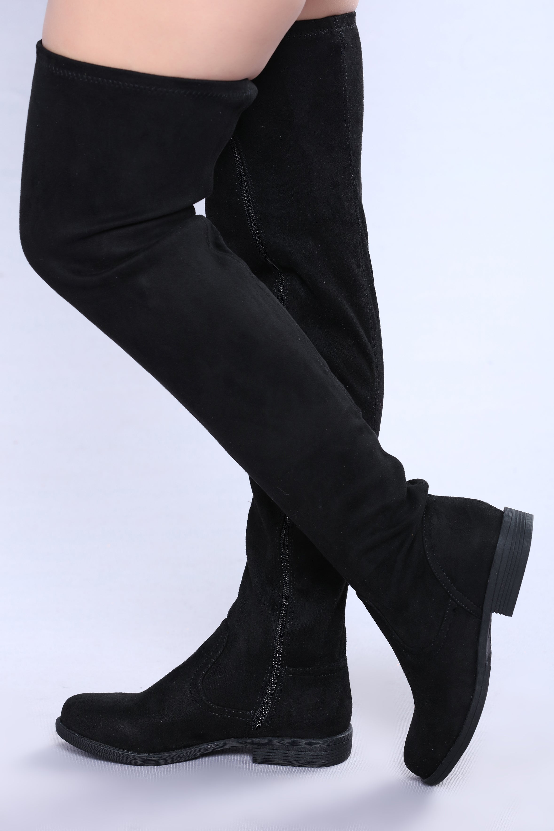 Fashion nova black thigh clearance high boots