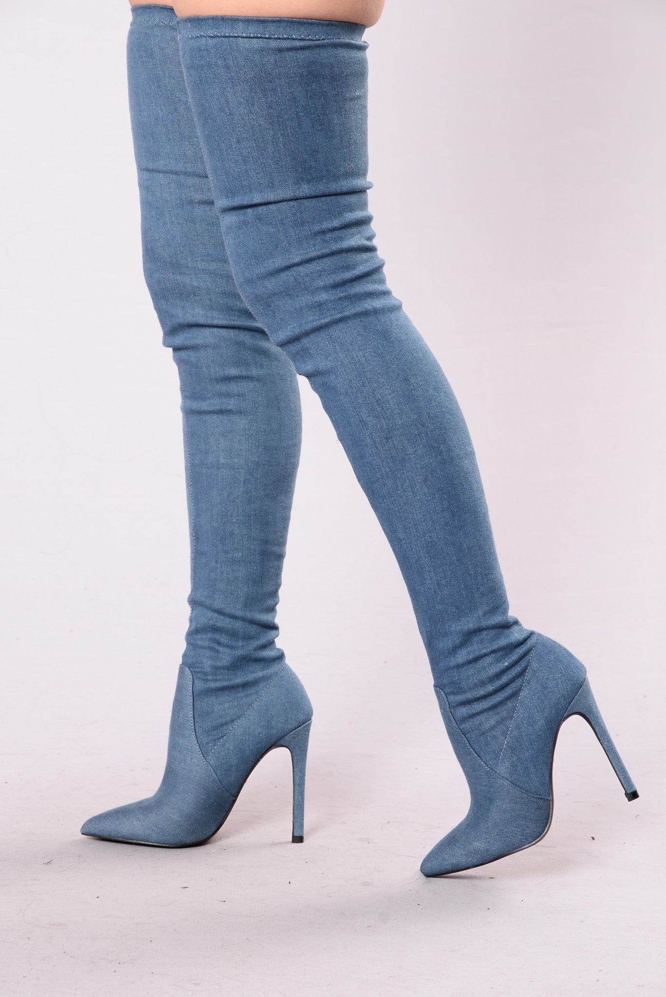 Fashion nova deals denim boots