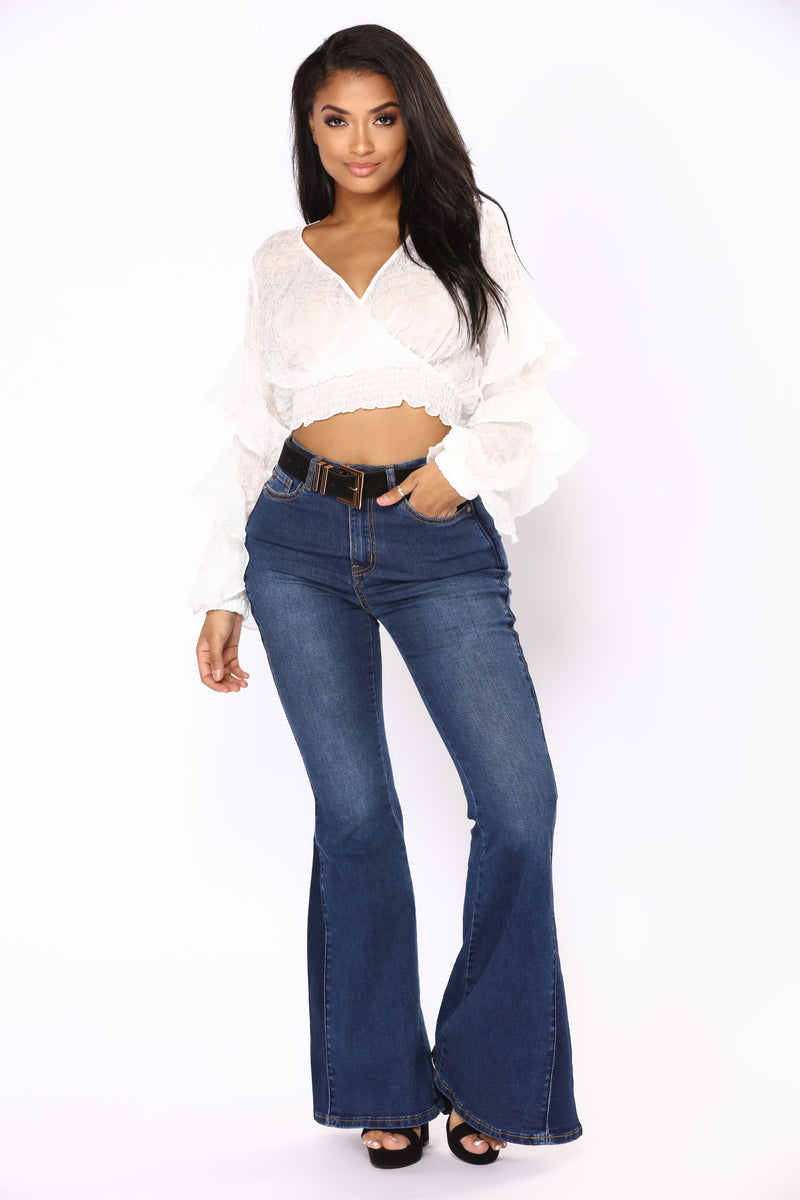 Stay Groovin' Bell Bottom Jeans - Dark Denim | Fashion Nova, Jeans ...