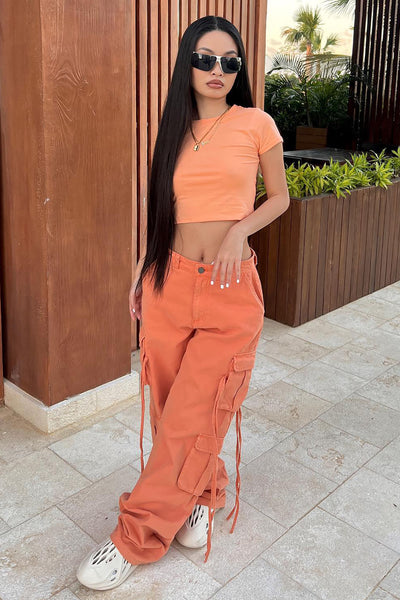 Golden Hour Wide Leg Cargo Pant - Grey, Fashion Nova, Pants