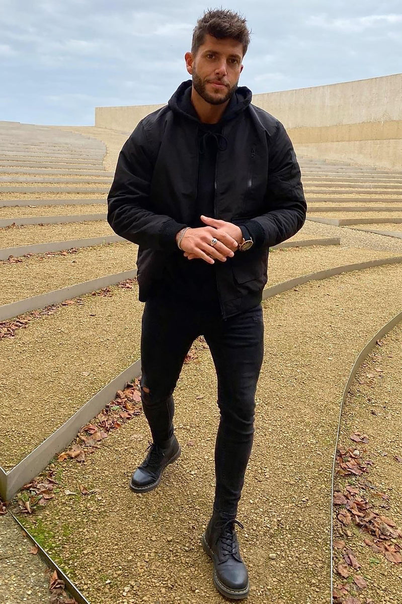 Hit The Line Bomber Jacket - Black | Fashion Nova, Mens Jackets ...