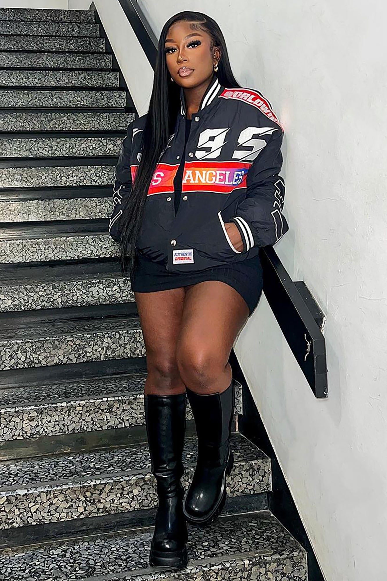 Racing Slash Bomber Jacket - Black, Fashion Nova, Jackets & Coats