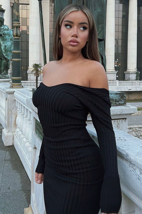 Kallan Knit Dress - Black, Fashion Nova, Dresses