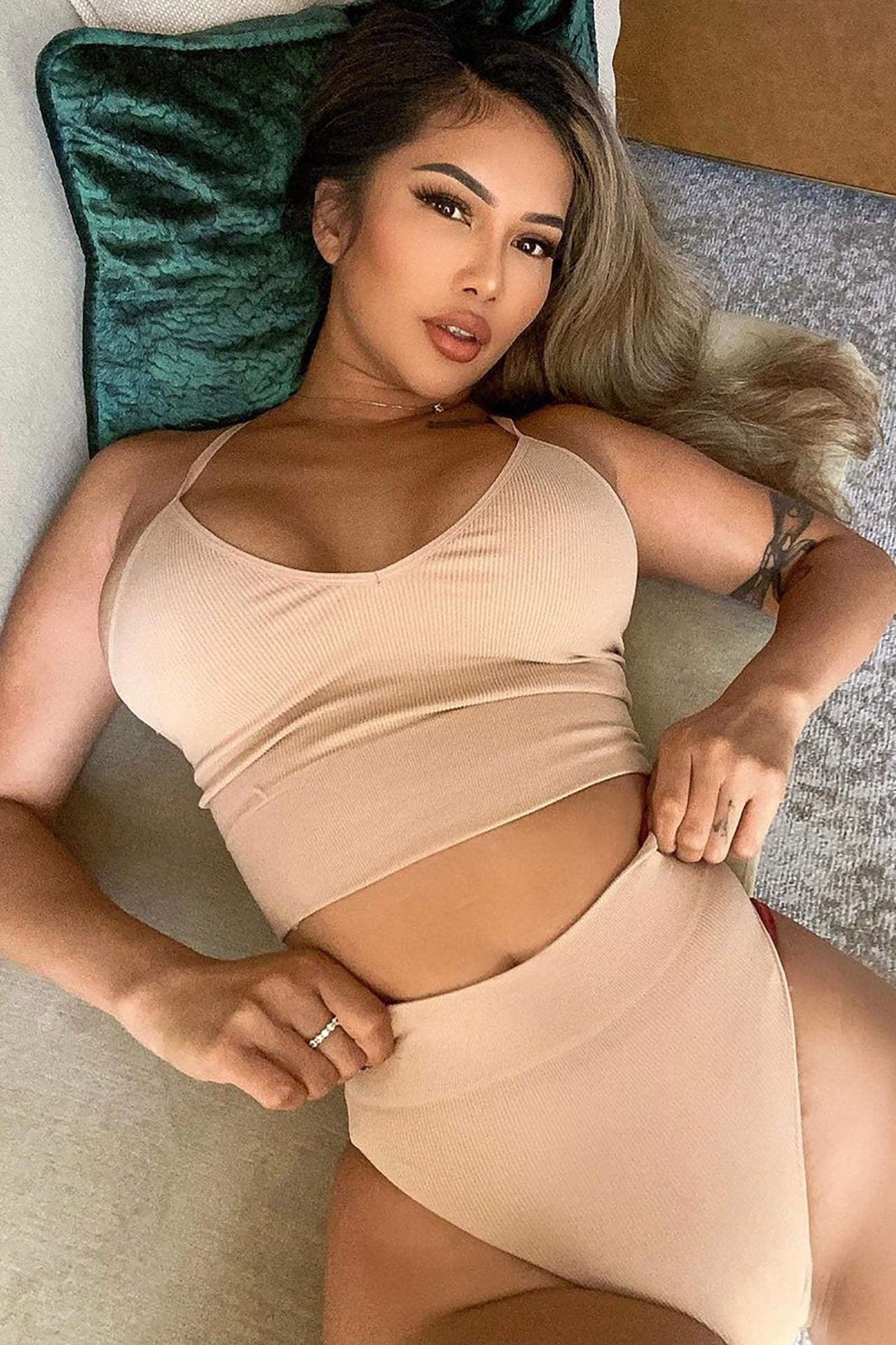 Keep It Simple Ribbed Seamless Set - Nude, Fashion Nova, Lingerie &  Sleepwear