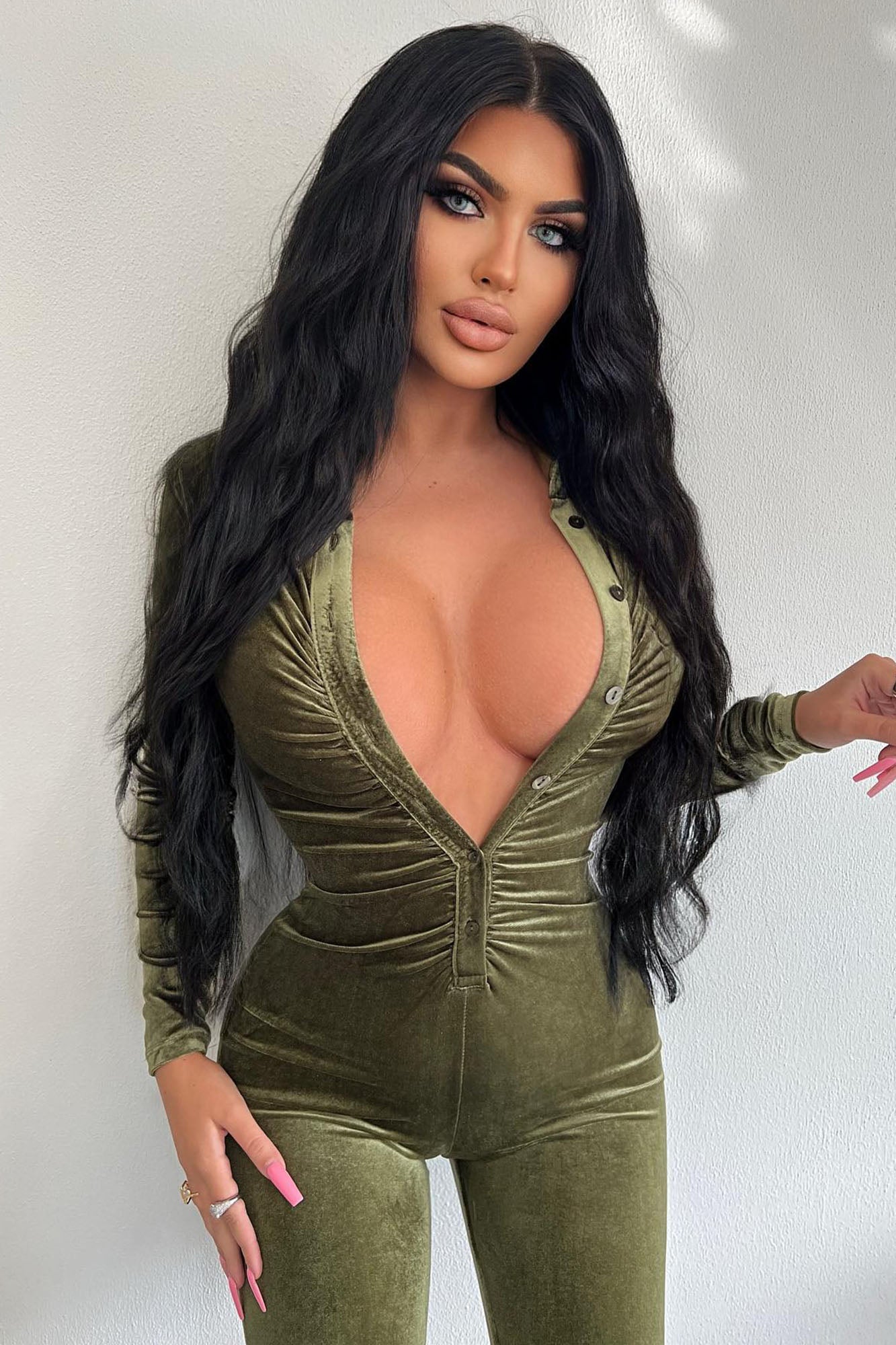 Velvet jumpsuit hot sale fashion nova