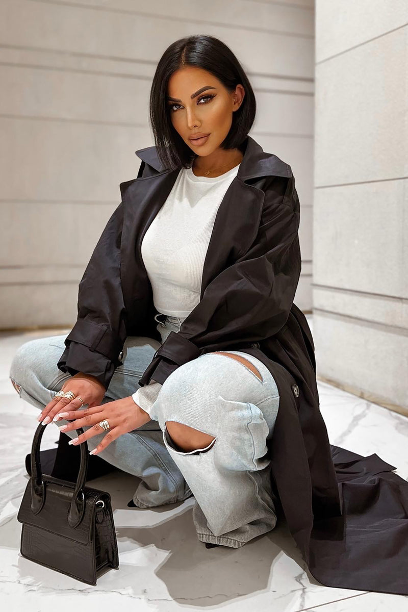 Know Your Lies Trench Coat - Black | Fashion Nova, Jackets & Coats ...