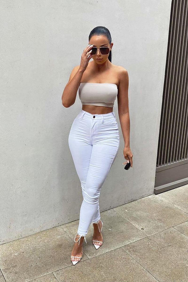 Luxe Ultra High Waist Skinny Jeans - White | Fashion Nova, Jeans ...