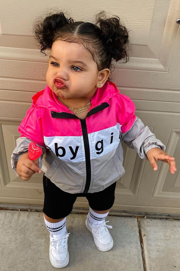 Mini Baby Girl Windbreaker - Pink/combo | Fashion Nova, Kids Jackets ...