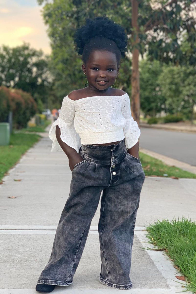 Mini Bella Vida Wide Leg Jeans - Grey | Fashion Nova, Kids Pants ...