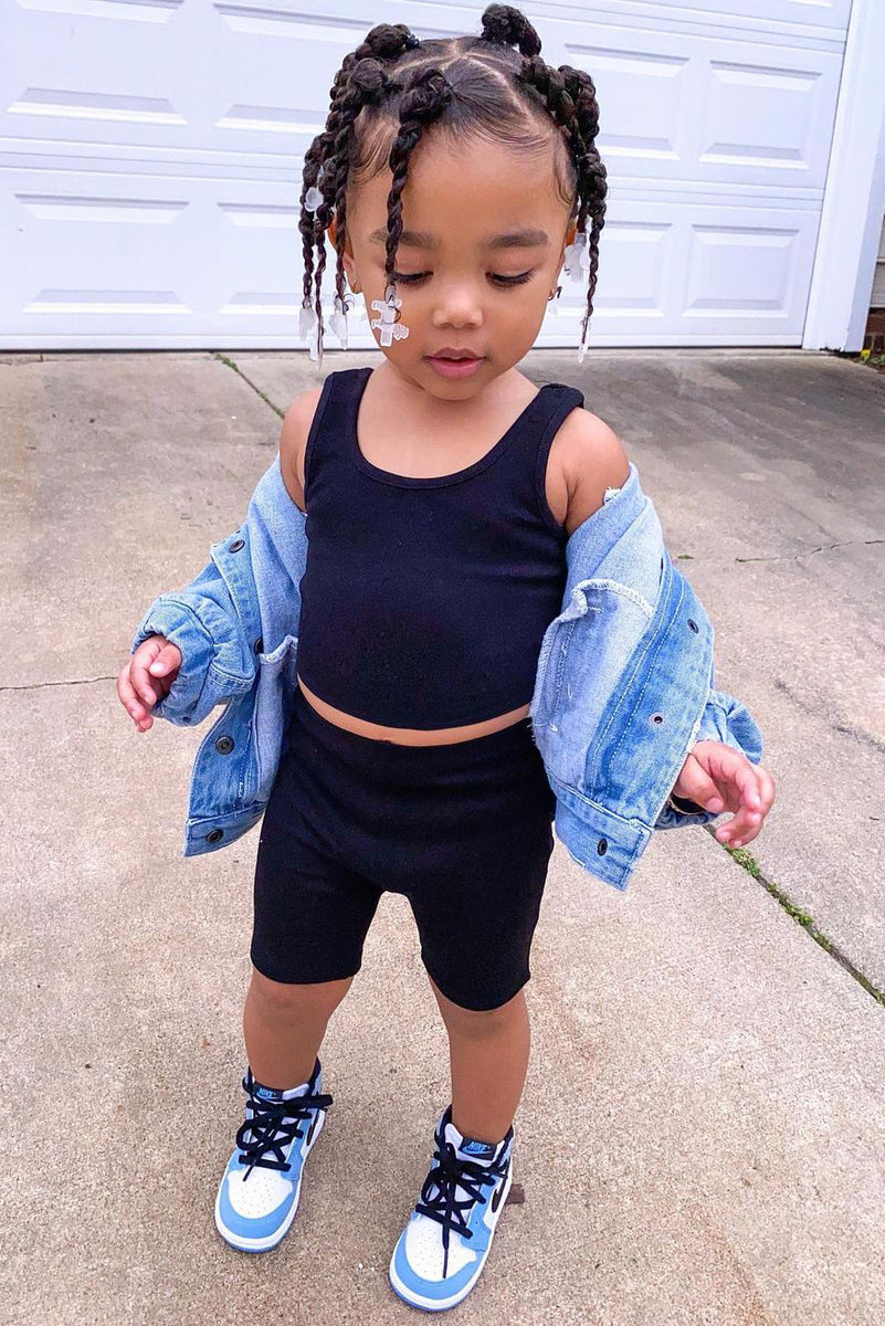 Mini Bondoc Biker Short Set - Black | Fashion Nova, Kids Sets | Fashion ...