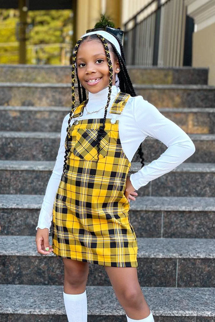 Mini Chasing A Feeling Skirtall - Mustard/combo | Fashion Nova, Kids ...