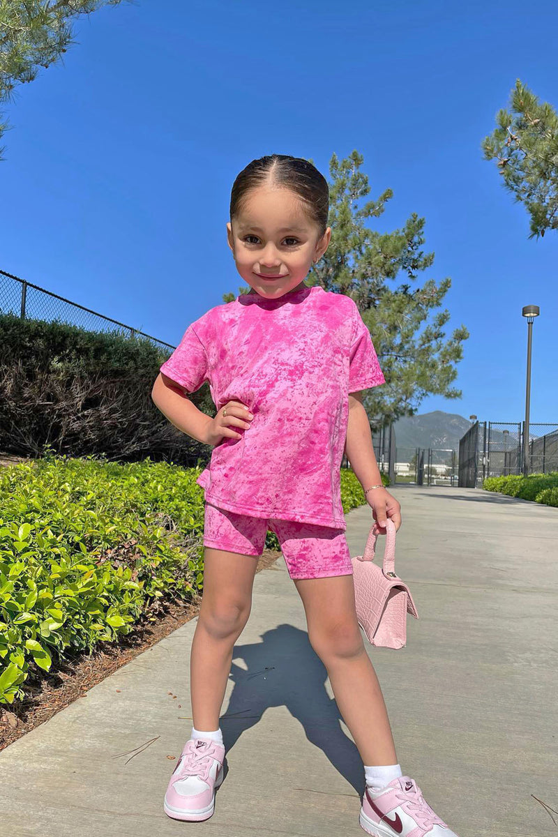 Mini Chelsea Biker Short Set - Magenta | Fashion Nova, Kids Sets ...